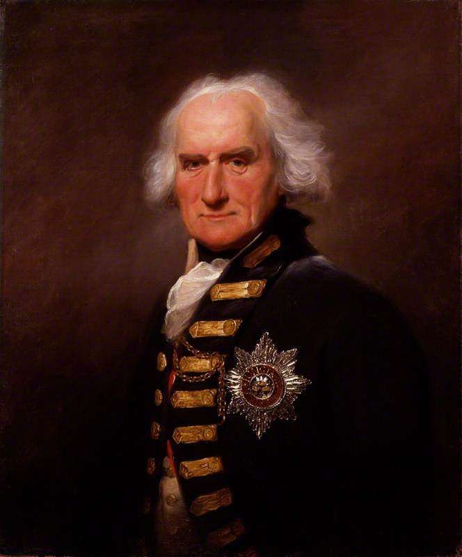 Alexander Hood, 1st Viscount Bridport, vintage artwork by Lemuel Francis Abbott, 12x8" (A4) Poster