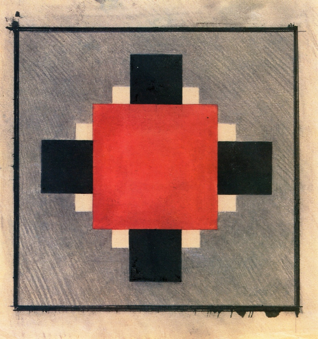 Red Square and Cross by Ilya Chashnik,16x12(A3) Poster