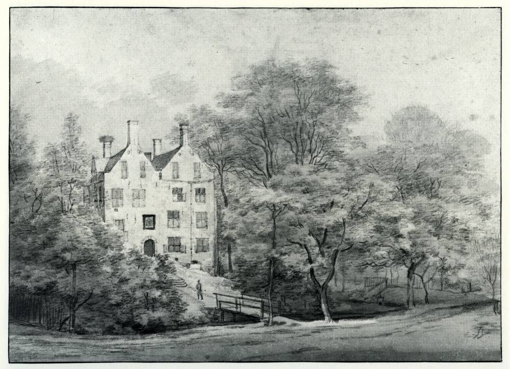 Kasteel Vronestein in Jutphaas, vintage artwork by Roelant Roghman, 12x8" (A4) Poster