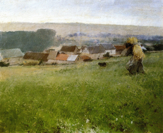 Rain in Giverny, vintage artwork by William Blair Bruce, 12x8" (A4) Poster