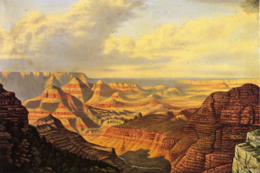 Grand View, Grand Canyon National Park, Arizona, vintage artwork by Levi Wells Prentice, 12x8" (A4) Poster