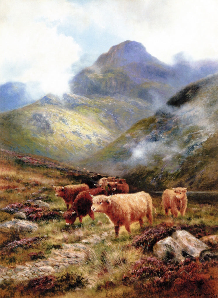 Coming down from the Hills by Louis Bosworth Hurt,A3(16x12")Poster