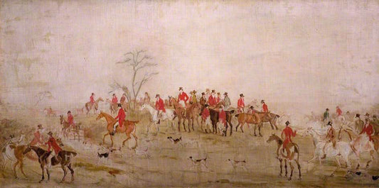 The Quorn at Quenby  (sketch), vintage artwork by John E. Ferneley, Sr, 12x8" (A4) Poster