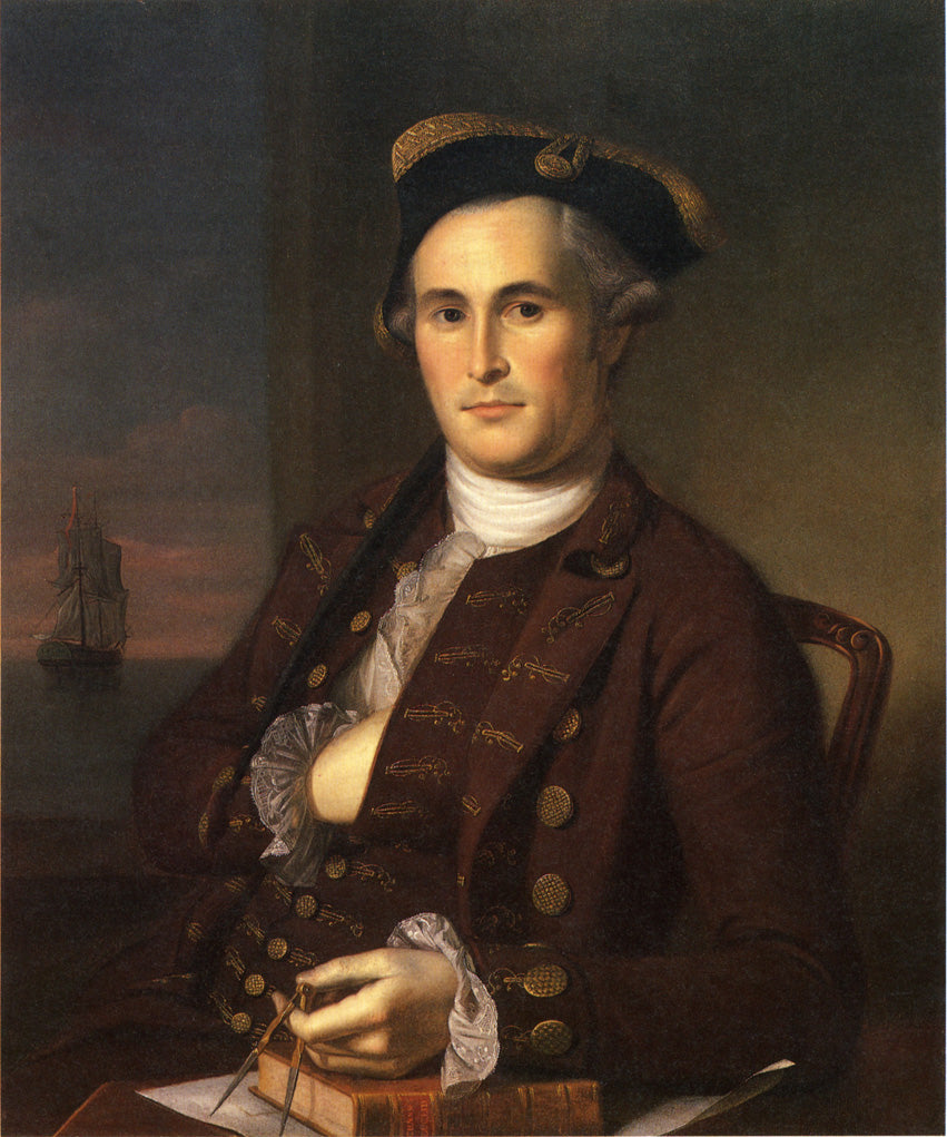 Mordecai Gist, vintage artwork by Charles Willson Peale, 12x8" (A4) Poster
