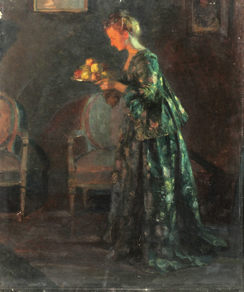 Woman Serving Fruit by Jules-Alexandre Grun,A3(16x12")Poster