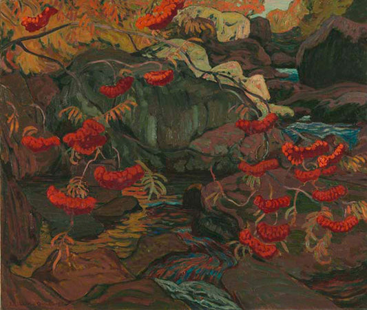 Rowanberries, vintage artwork by James Edward Hervey MacDonald, 12x8" (A4) Poster