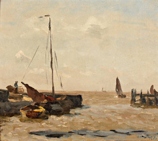 Zuiderzee Harbor by Willem Bastiaan Tholen,A3(16x12")Poster