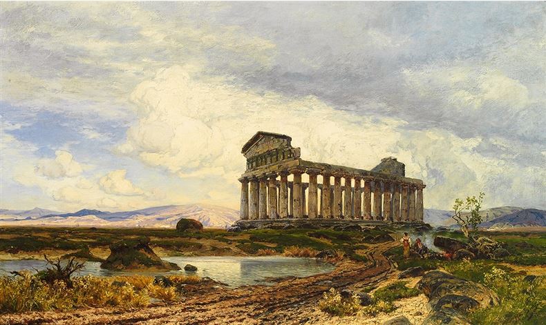 Doric Temple in Agrigento by Hans von Bartels,A3(16x12")Poster