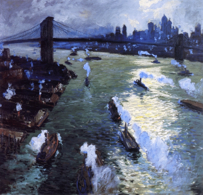 Path of Gold, vintage artwork by Jonas Lie, 12x8" (A4) Poster