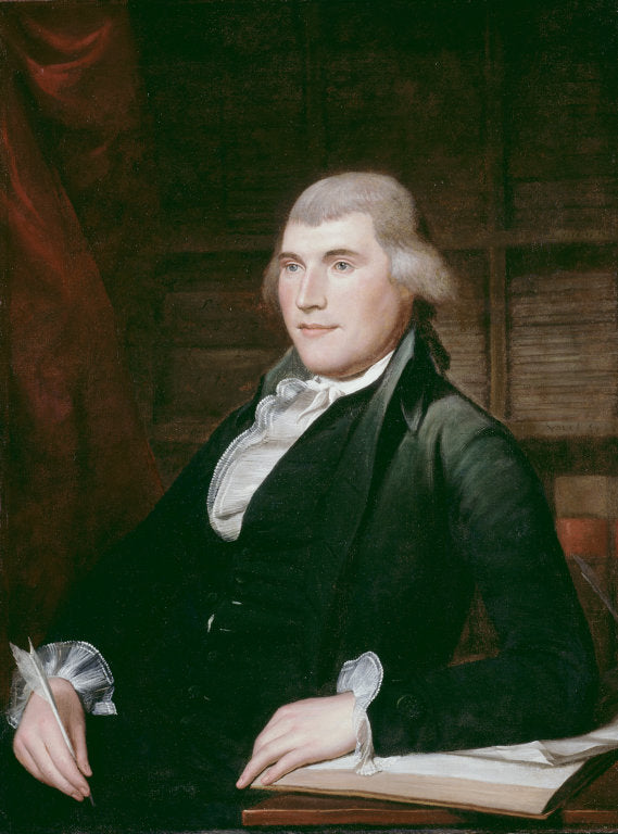 John Nicholson, vintage artwork by Charles Willson Peale, 12x8" (A4) Poster