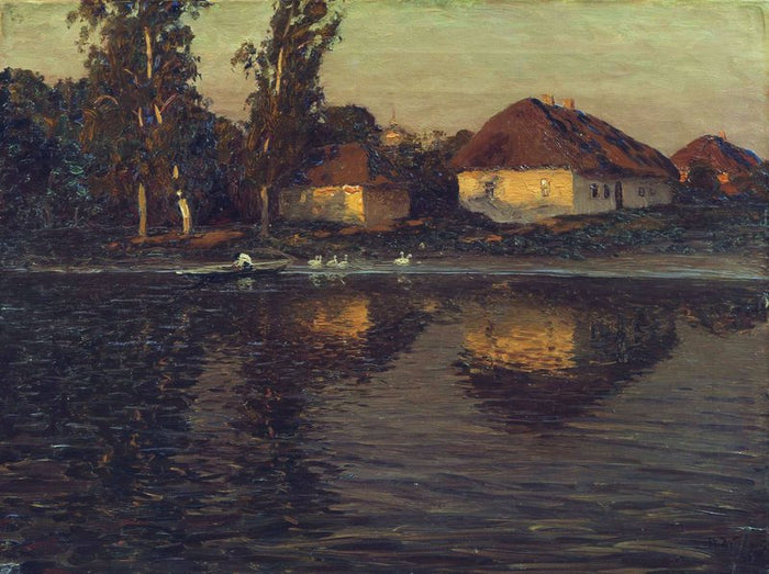 Evening in Ukraine by Nikolai Nikanorovich Dubovskoy,A3(16x12