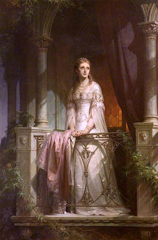 Juliet on the Balcony, vintage artwork by Thomas Francis Dicksee, R.A., A3 (16x12") Poster Print