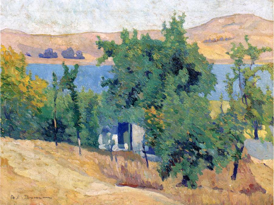 Across Carquinez Straits by Anne Millay Bremer,A3(16x12")Poster