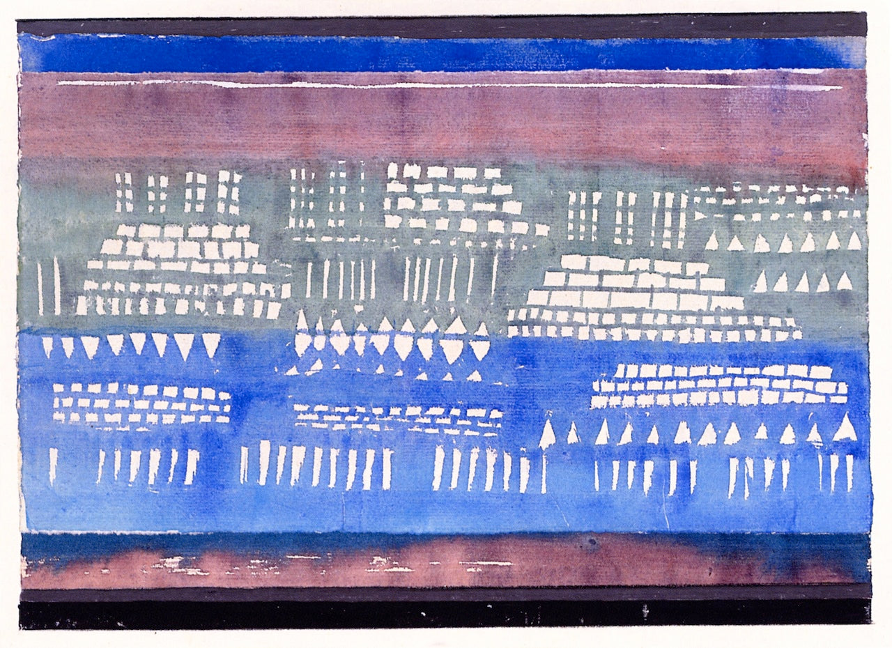 Foundations of K, vintage artwork by Paul Klee, 12x8" (A4) Poster