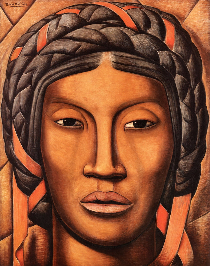 La India de Tehuantepec (Mujer de Tehuantepec, vintage artwork by Alfredo Ramos Martinez, 12x8