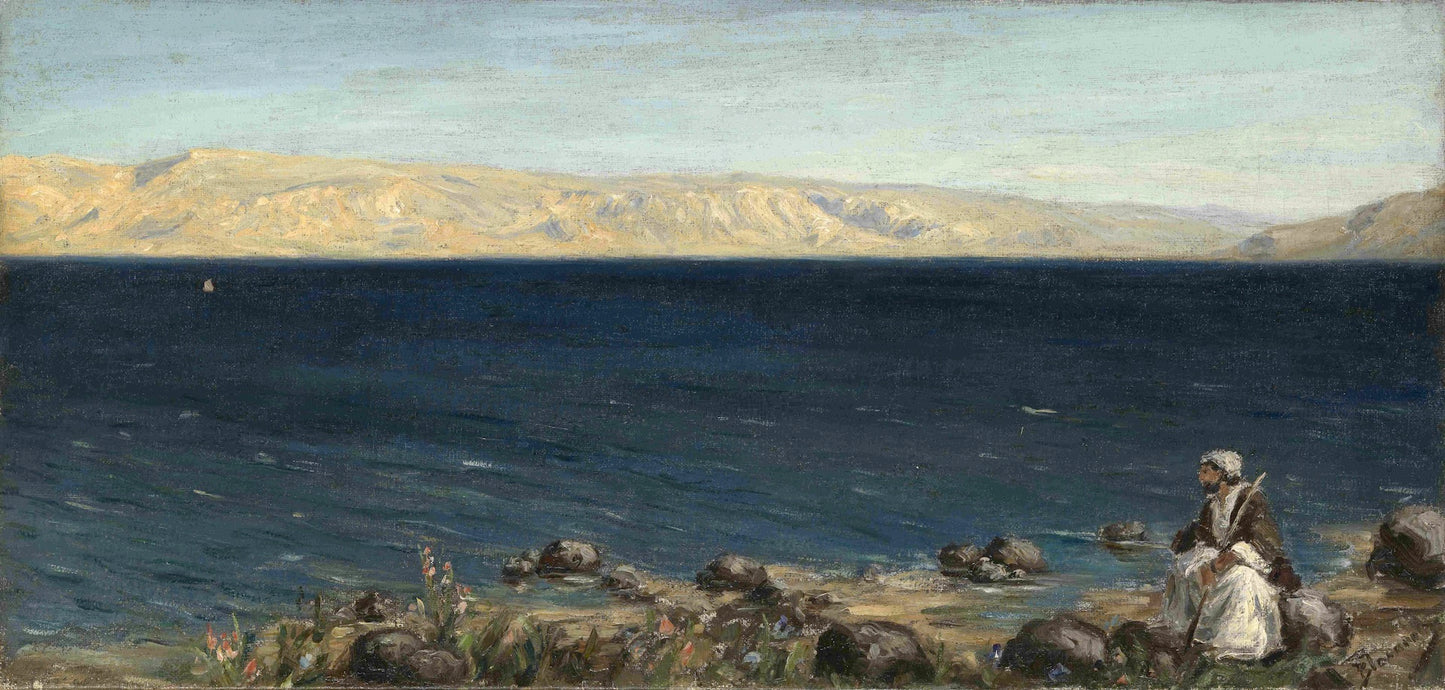 Christ by  the Sea of Galilee, vintage artwork by Vasily Polenov, 12x8" (A4) Poster