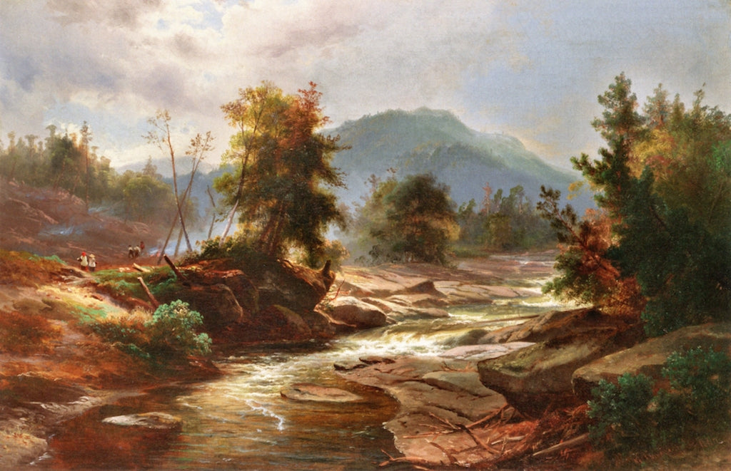 Headwaters, vintage artwork by Johann Hermann Carmiencke, A3 (16x12") Poster Print