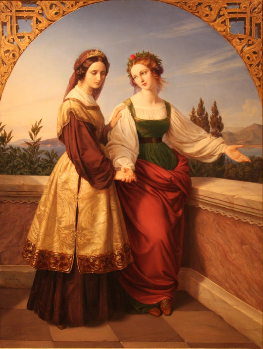 The Two Leonores, vintage artwork by Karl Ferdinand Sohn, A3 (16x12") Poster Print