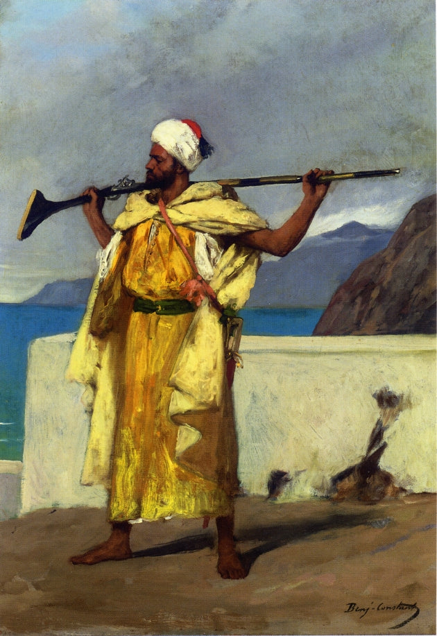The Watchful Guard, vintage artwork by Benjamin Constant, 12x8" (A4) Poster
