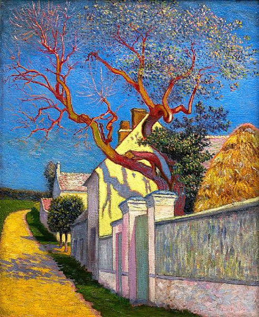 Landscape with Red Tree by Leo Gausson,A3(16x12")Poster