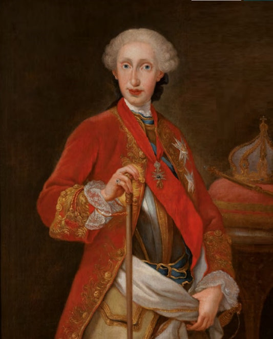 Ferdinand IV of Naples Aged Twenty, vintage artwork by Giuseppe Bonito, 12x8" (A4) Poster