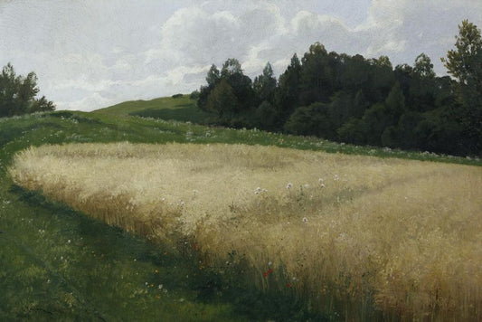 The Oat Field, vintage artwork by Adolf Kaufmann, 12x8" (A4) Poster