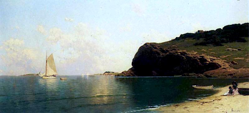 Afternoon Calm, vintage artwork by Alfred Thompson Bricher, 12x8" (A4) Poster