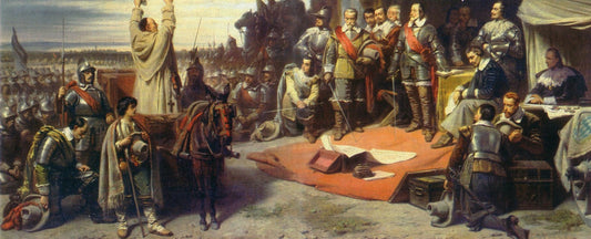 The morning before the Battle of the White Mountain (Detail), vintage artwork by Carl Theodor von Piloty, 12x8" (A4) Poster