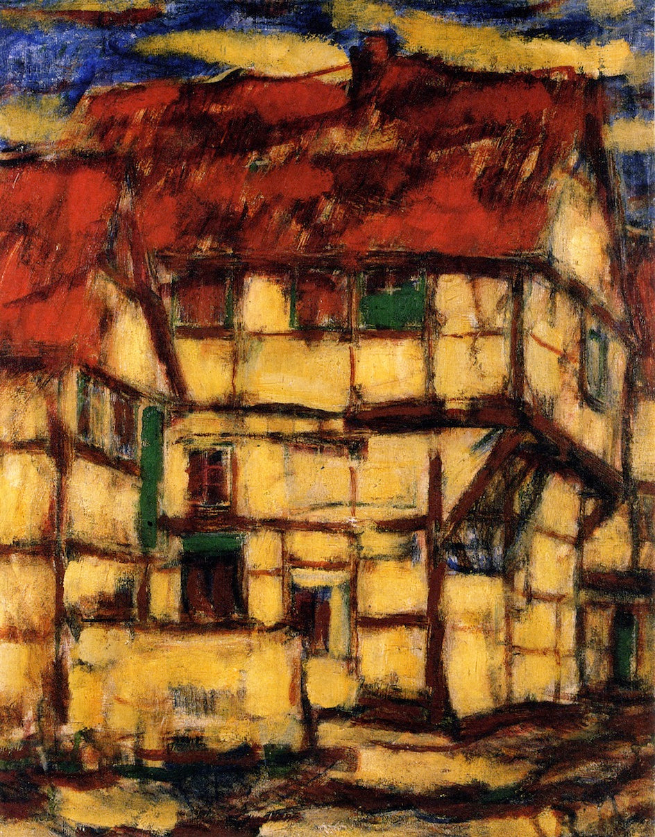 House in Soest, vintage artwork by Christian Rohlfs, 12x8" (A4) Poster