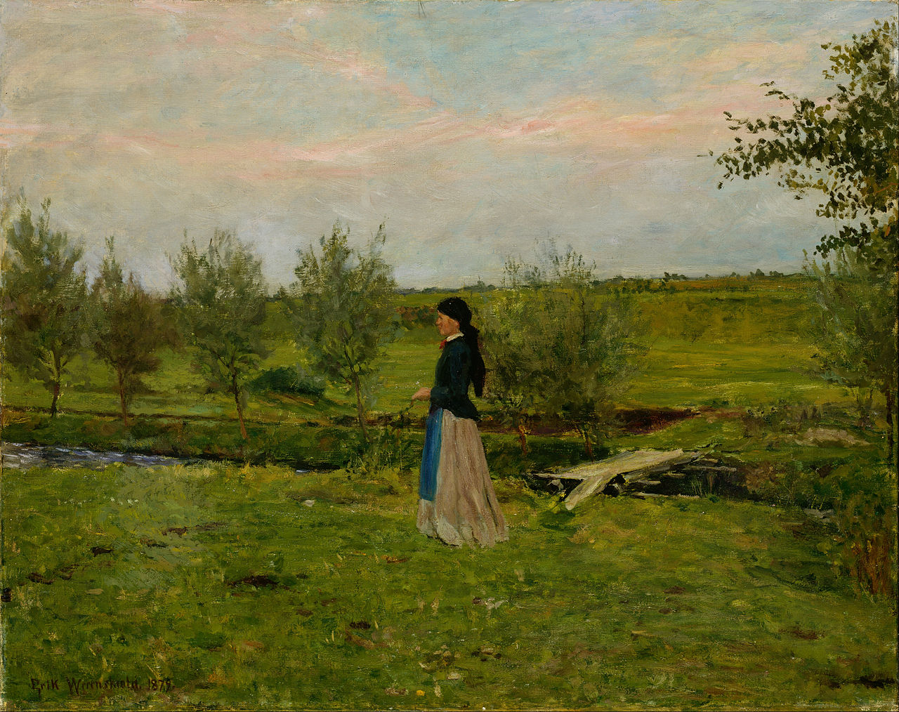 Evening at Pipping by Erik Werenskiold,A3(16x12")Poster