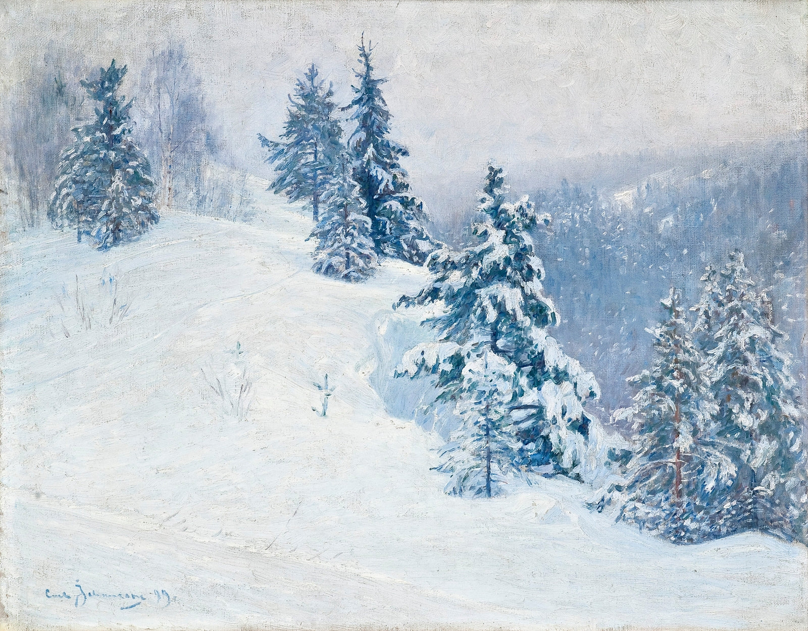 Winter Day by Carl Johansson,A3(16x12")Poster