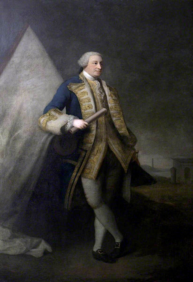 Admiral the Honourable Edward Boscawen, vintage artwork by After Allan Ramsay, 12x8" (A4) Poster