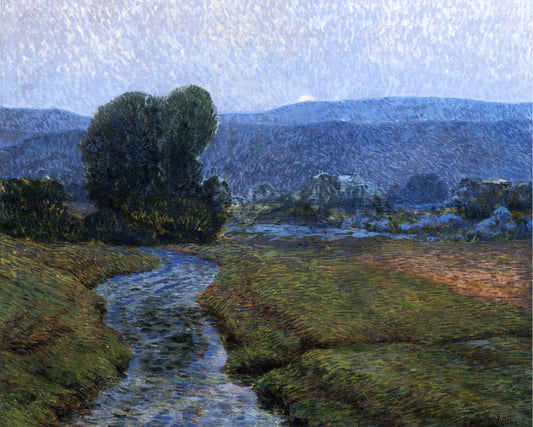 Moonlight on the Catskills, vintage artwork by Christian Walker, 12x8" (A4) Poster