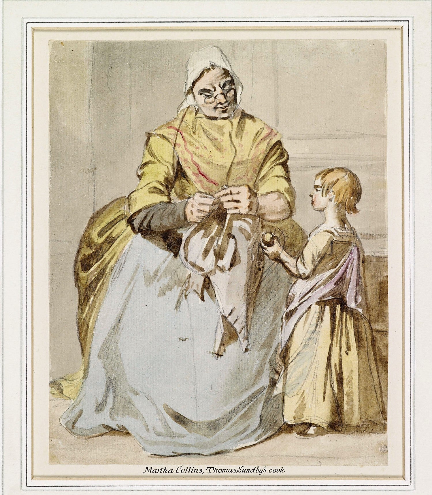 Martha Collins, Thomas Sandby 's Cook, vintage artwork by Paul Sandby , R.A., 12x8" (A4) Poster