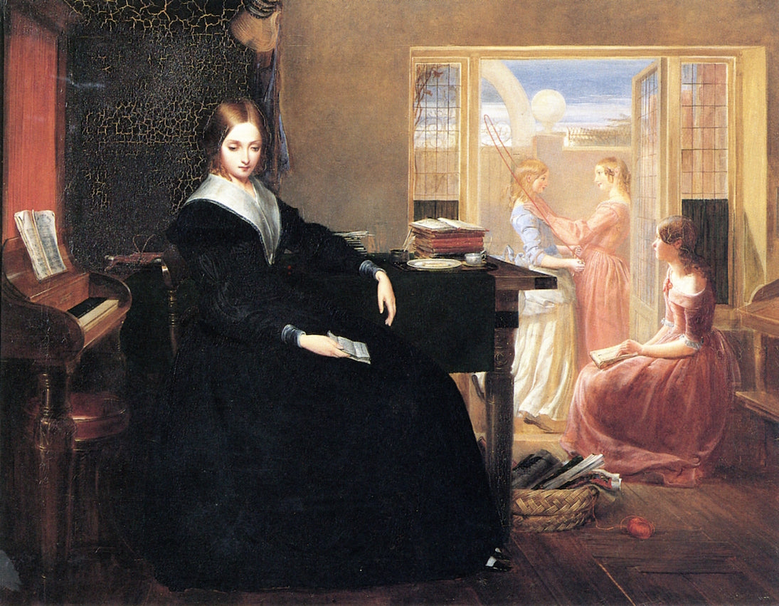 The Governess: She Sees No Kind Domestic Visage Near, vintage artwork by Richard Redgrave, A3 (16x12") Poster Print
