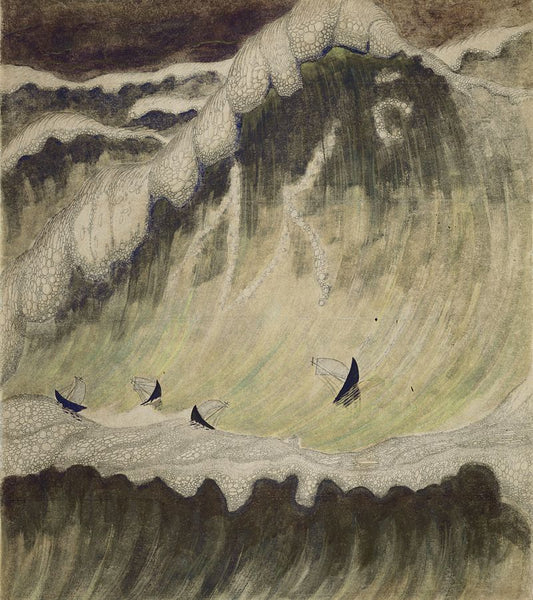 Sonata of the Sea, vintage artwork by Mikalojus Ciurlionis, 12x8" (A4) Poster