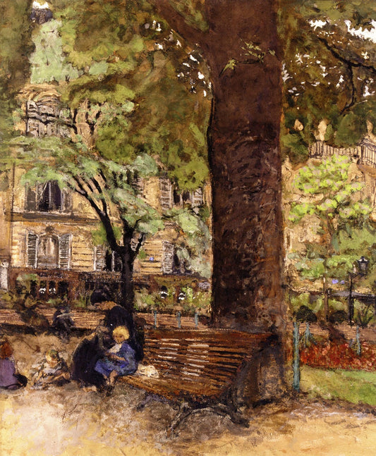 A Bench, Square Vintimille by edouard Vuillard,A3(16x12")Poster