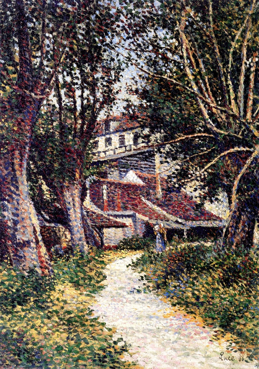 The Banks of the Bièvre, vintage artwork by Maximilien Luce, 12x8" (A4) Poster
