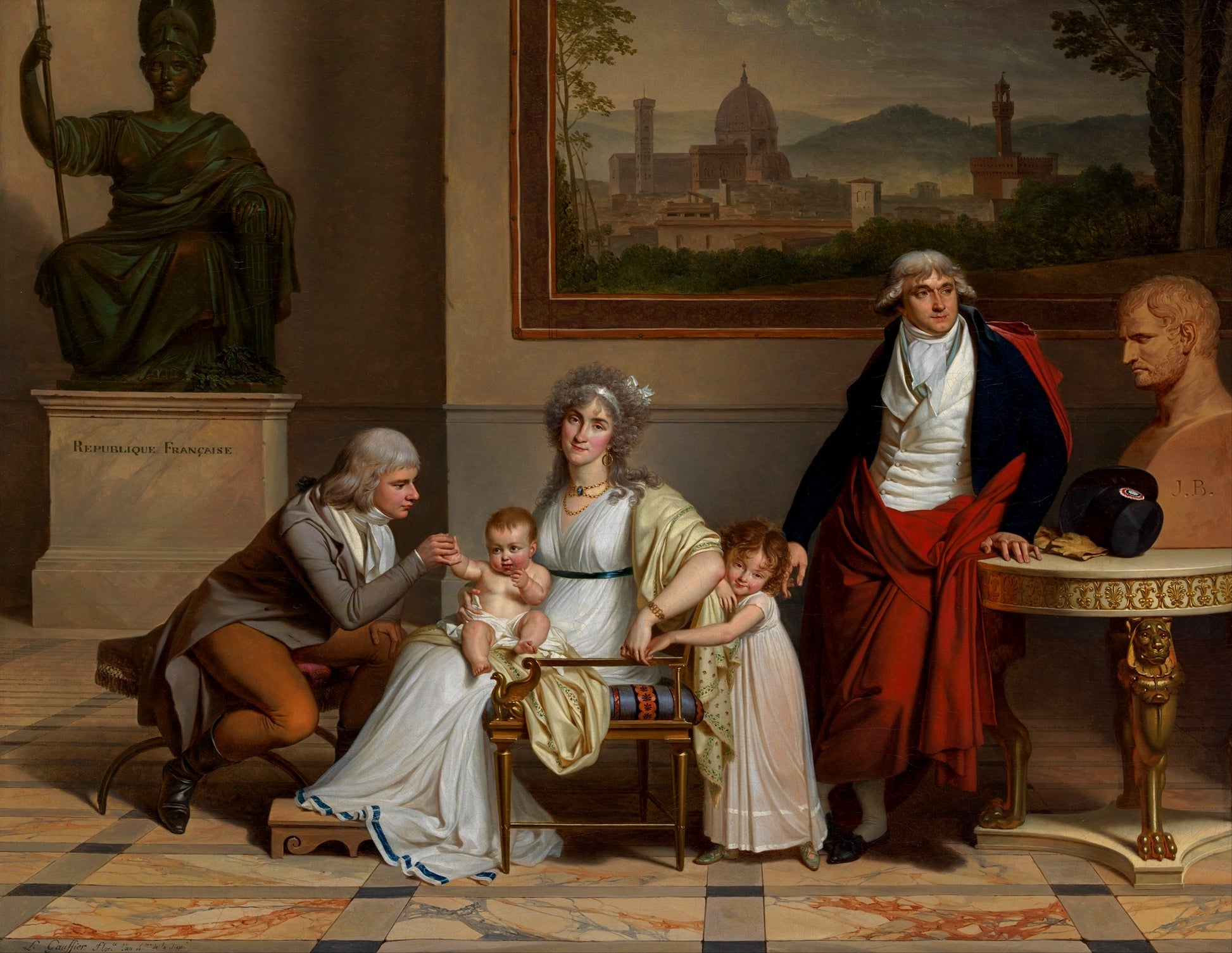 Andre-François Miot, envoy of the French Republic to the Grand Duke of Tuscany, vintage artwork by Louis Gauffier, 12x8" (A4) Poster