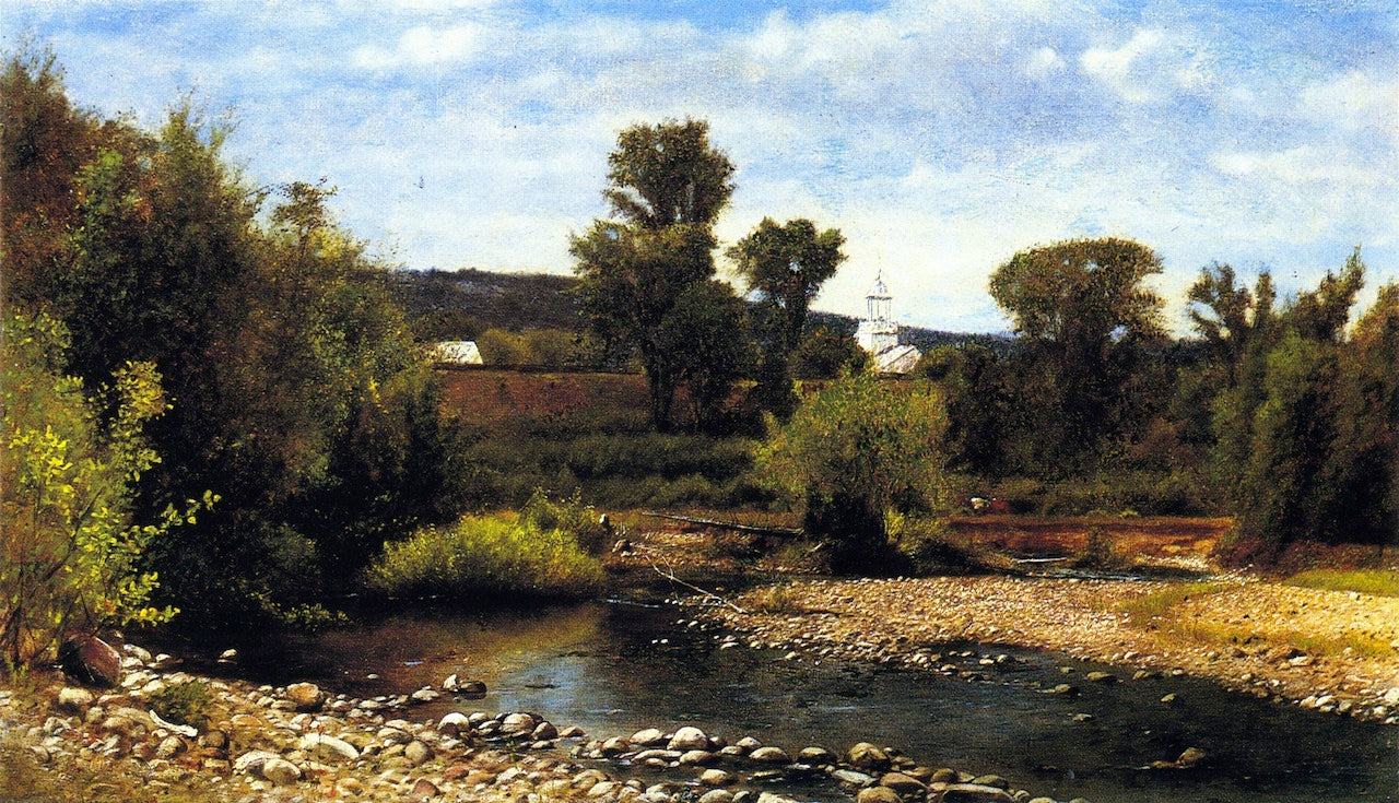Connecticut River, vintage artwork by James McDougal Hart, 12x8" (A4) Poster