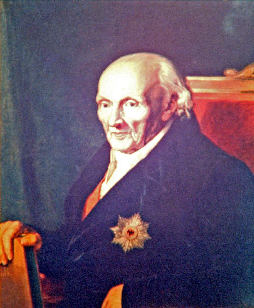 Heinrich Dietrich von Grolman, vintage artwork by Carl Joseph Begas, A3 (16x12") Poster Print