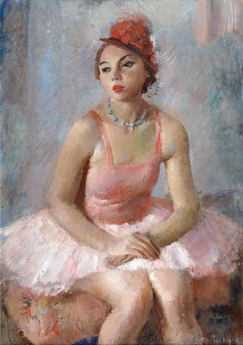 Portrait of a ballerina in tutu by Vera Rockline,16x12(A3) Poster