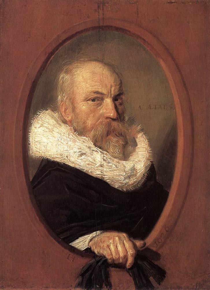 Petrus Scriverius, vintage artwork by Frans Hals, 12x8" (A4) Poster