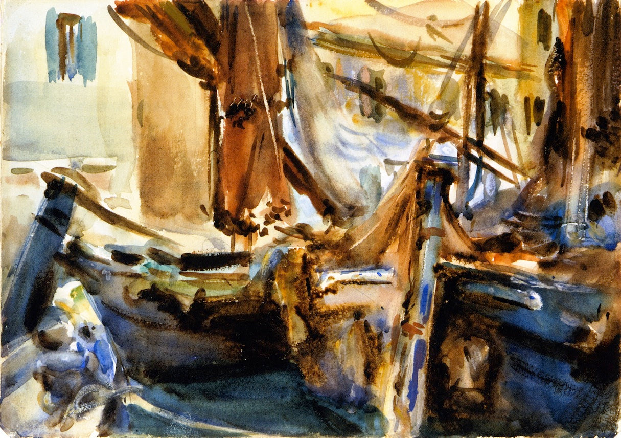 At Chioggia, vintage artwork by John Singer Sargent, 12x8" (A4) Poster