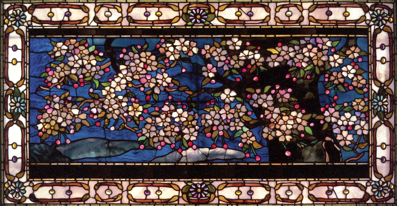 Cherry Blossoms against Spring Freshet, vintage artwork by John La Farge, 12x8" (A4) Poster
