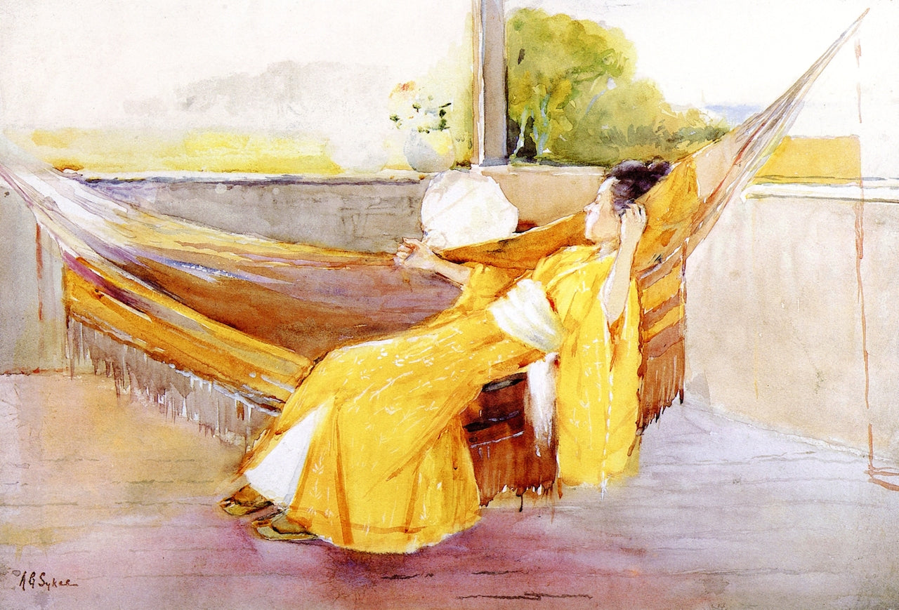 Yellow Kimono by Annie G. Sykes,A3(16x12")Poster
