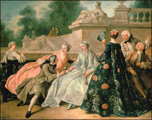 The Declaration of Love, vintage artwork by Jean-François de Troy, 12x8" (A4) Poster