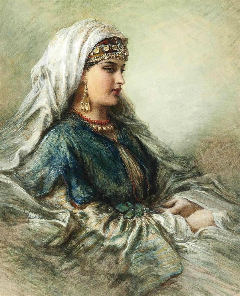 Arabian Beauty, vintage artwork by Egron Sillif Lundgren, A3 (16x12") Poster Print