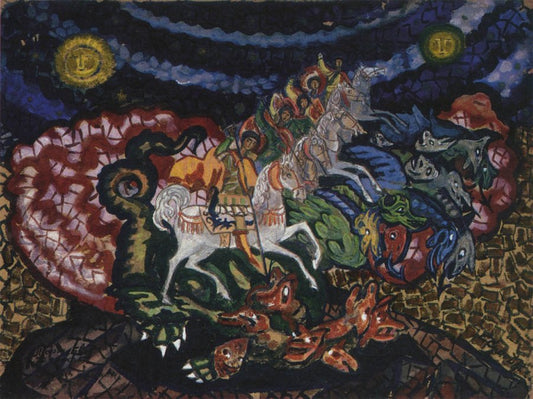 The Triumph of Russia, vintage artwork by Sergei Sudeikin, 12x8" (A4) Poster