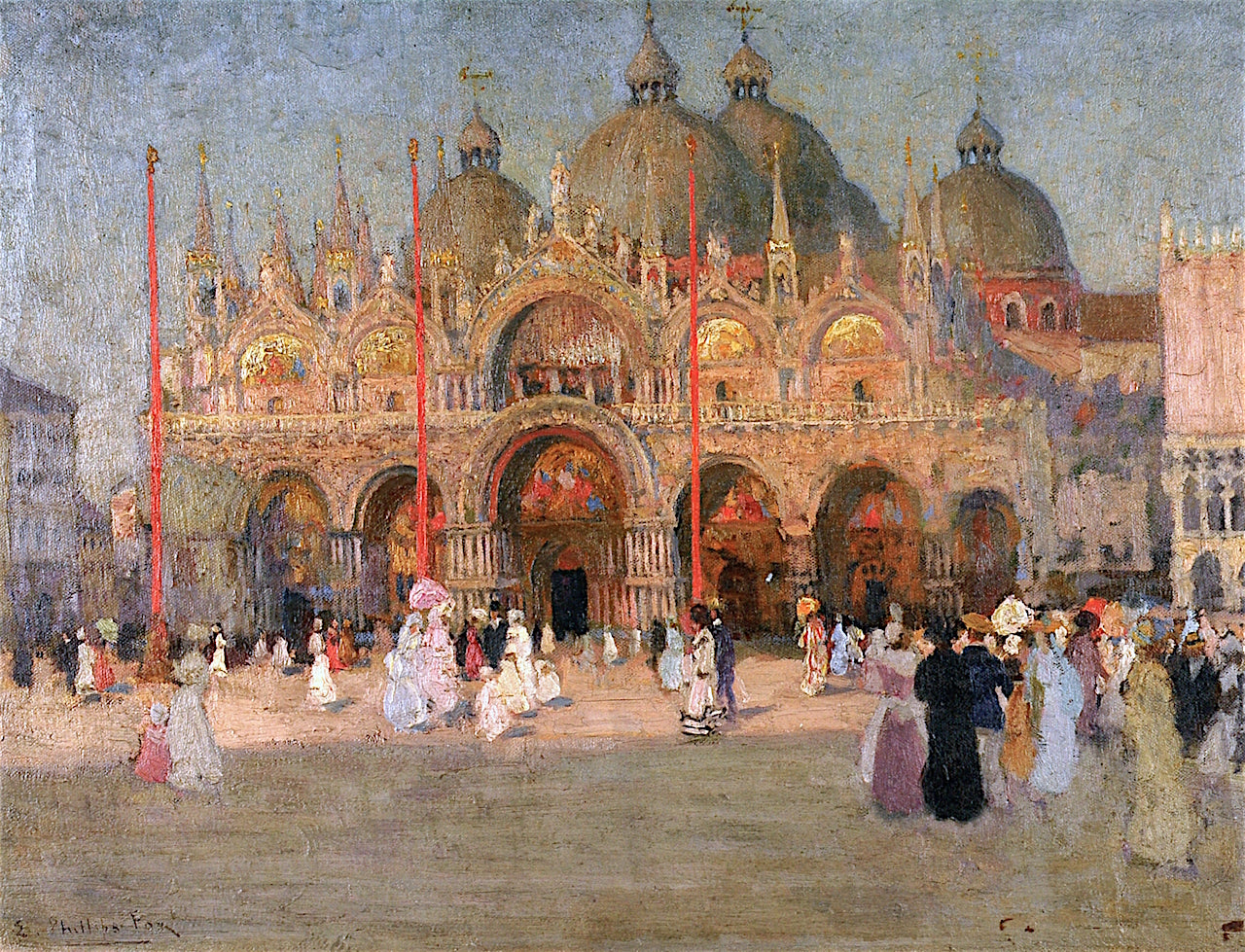 St. Mark's, Venice by Emanuel Phillips Fox,A3(16x12")Poster